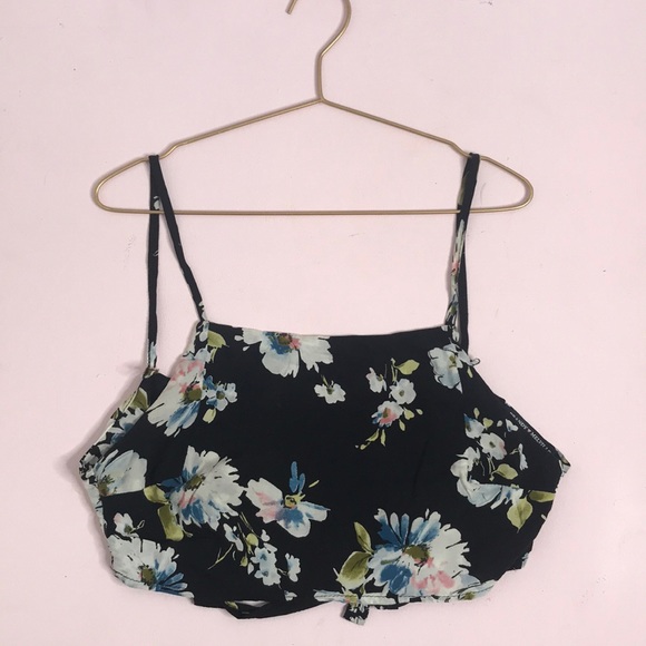 Floral Back Tie Top